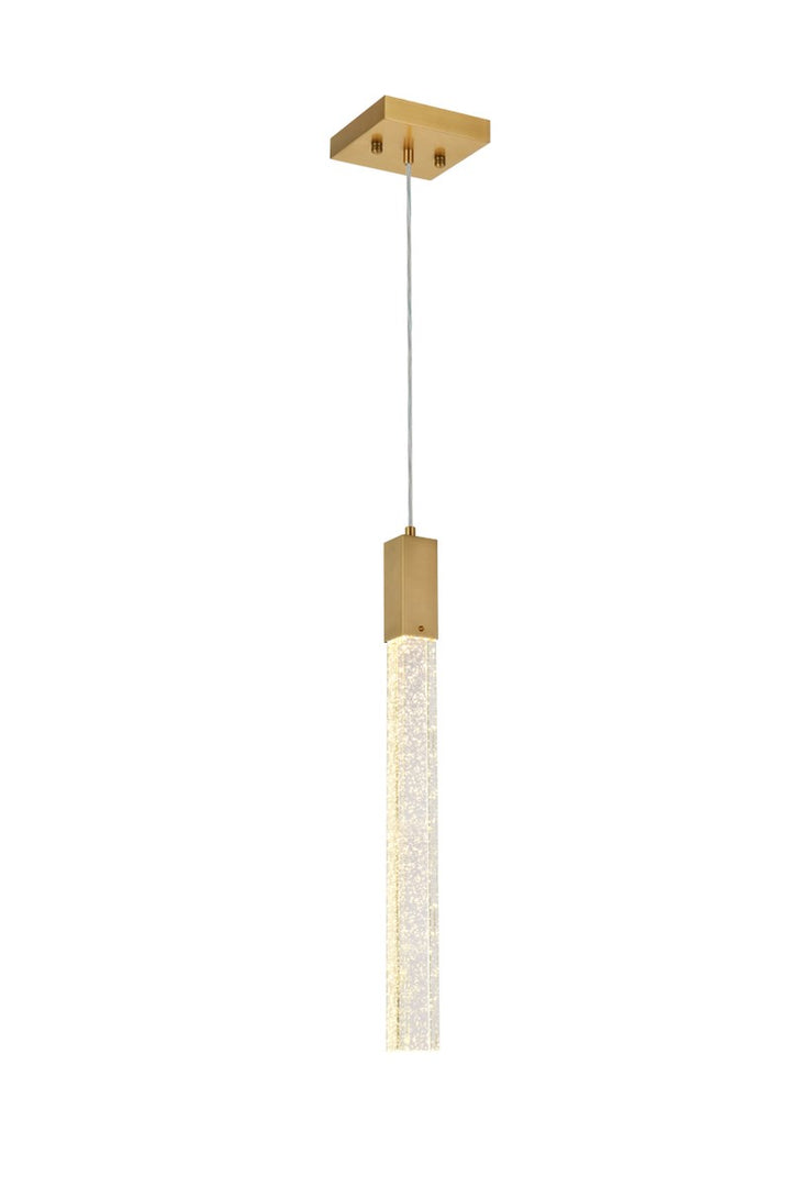 1 Light Pendant In Satin Gold by Elegant Lighting