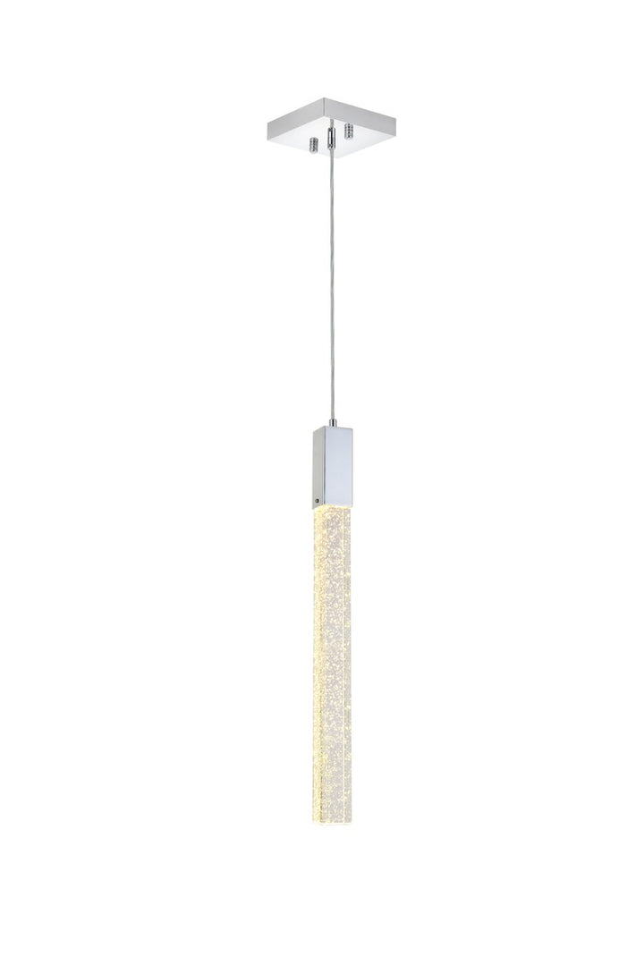 1 Light Pendant In Chrome by Elegant Lighting