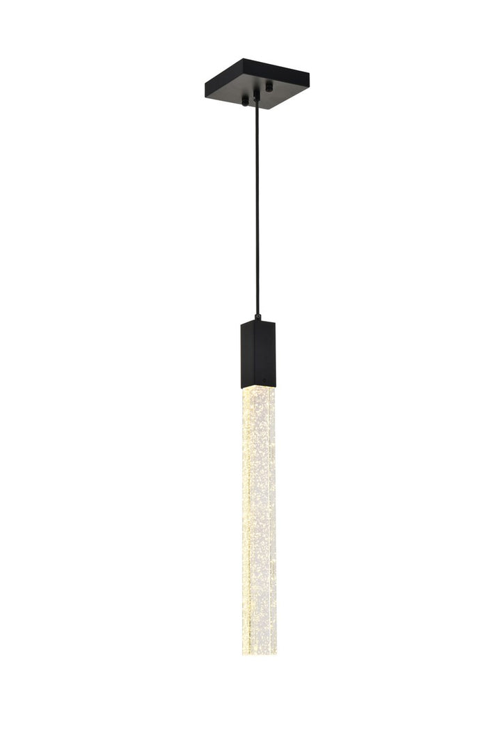 1 Light Pendant In Black by Elegant Lighting