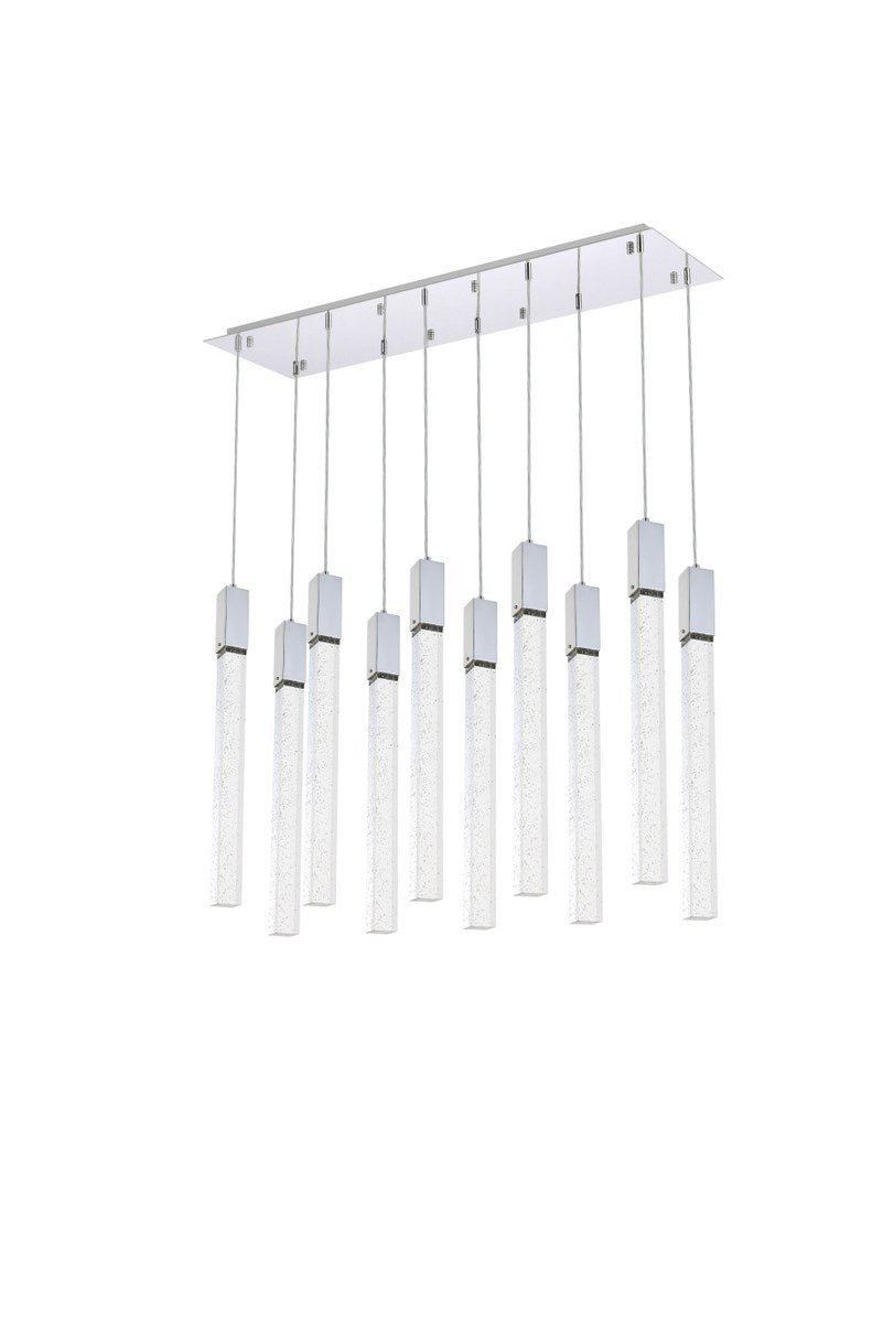 10 Lights Pendant In Chrome
