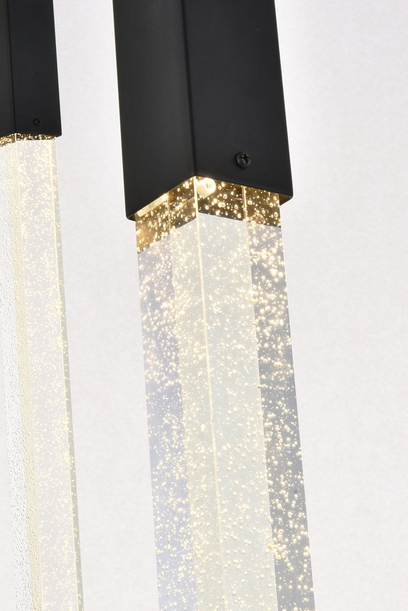 10 Lights Pendant In Black
