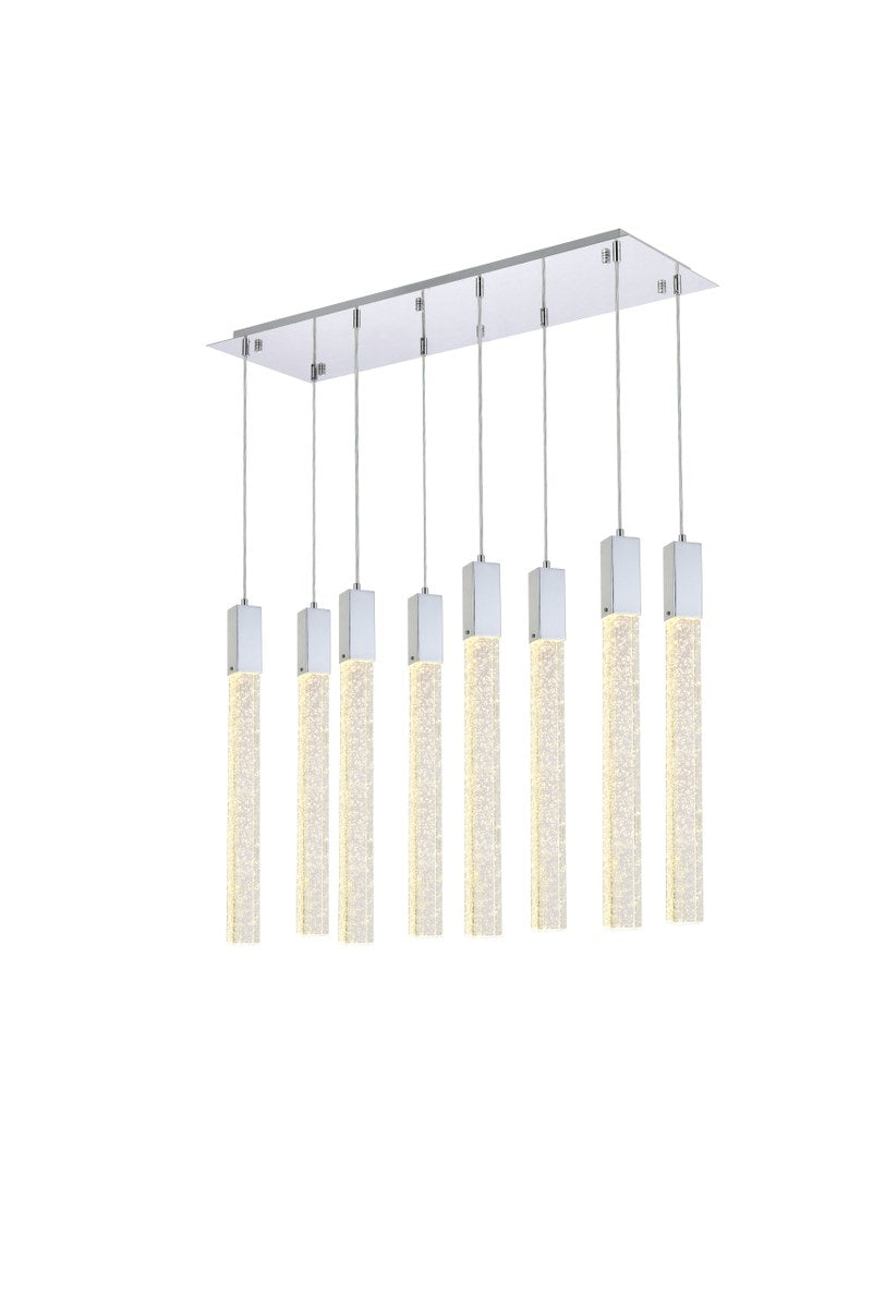 8 Lights Pendant In Chrome by Elegant Lighting