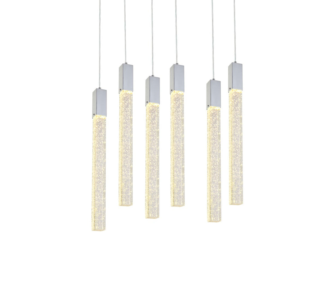 6 Lights Pendant In Chrome