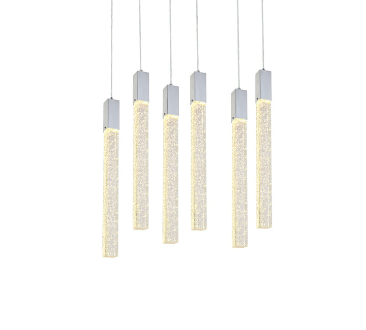 6 Lights Pendant In Chrome