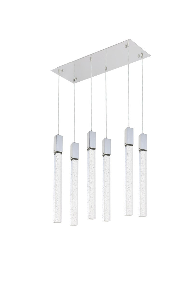 6 Lights Pendant In Chrome