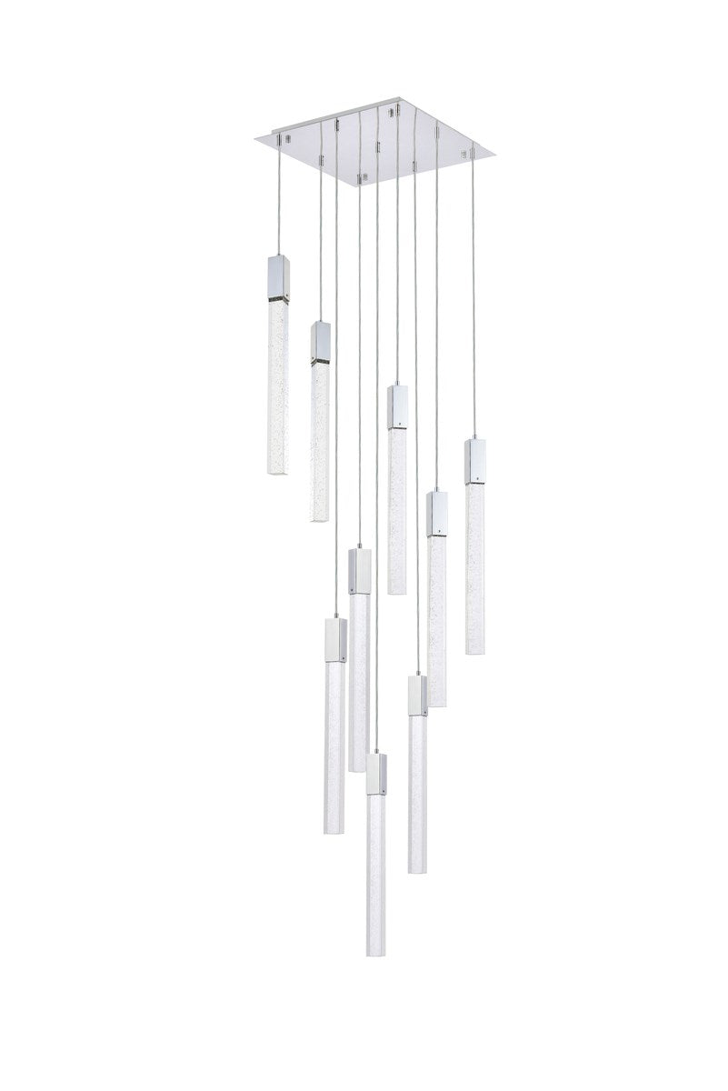 9 Lights Pendant In Chrome