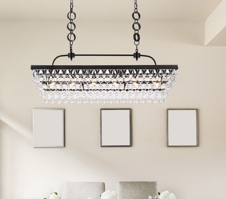 40 Inch Rectangle Pendant In Black