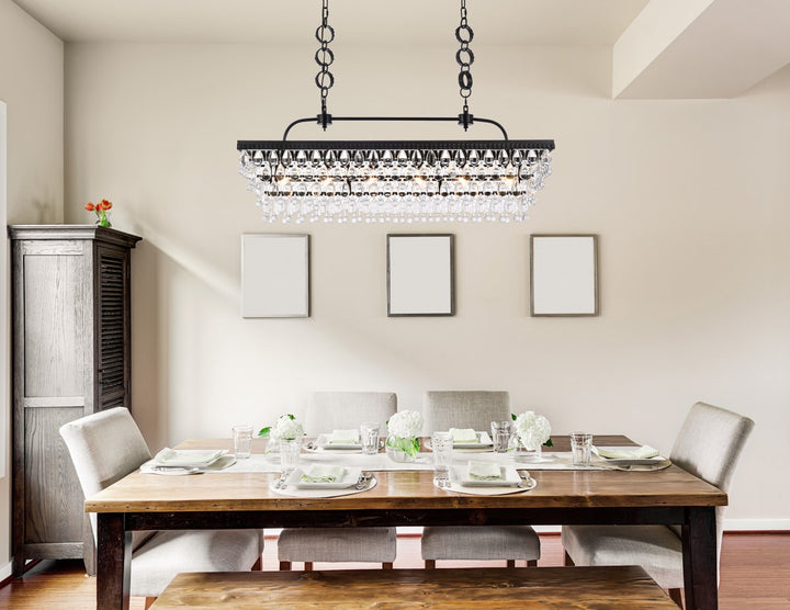 40 Inch Rectangle Pendant In Black