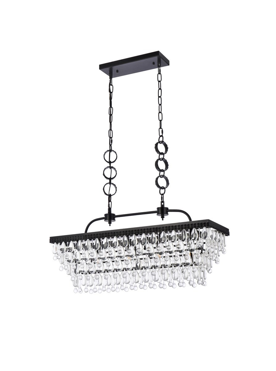 32 Inch Rectangle Pendant In Black