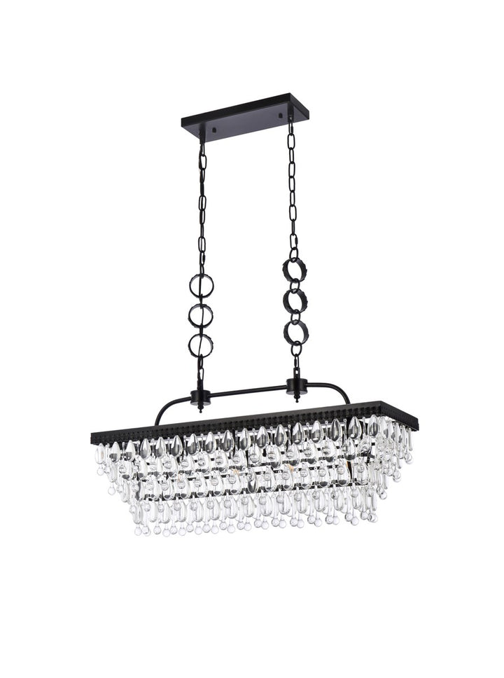 32 Inch Rectangle Pendant In Black
