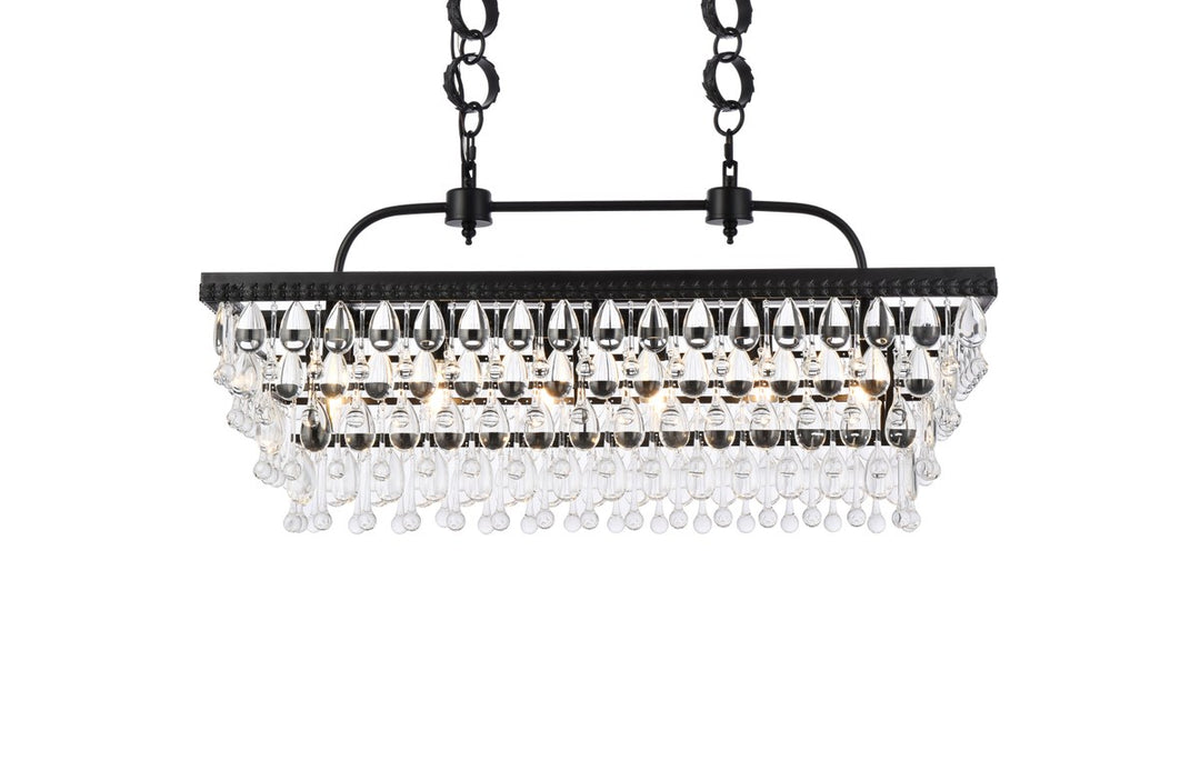 32 Inch Rectangle Pendant In Black