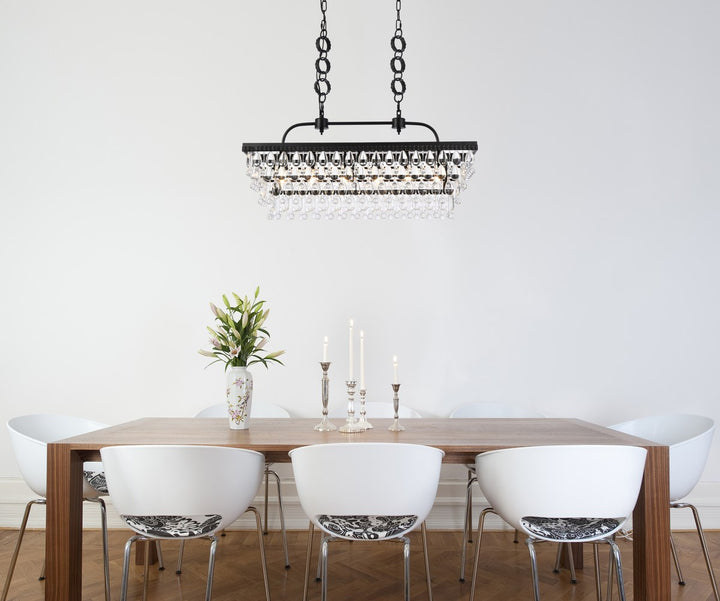 32 Inch Rectangle Pendant In Black