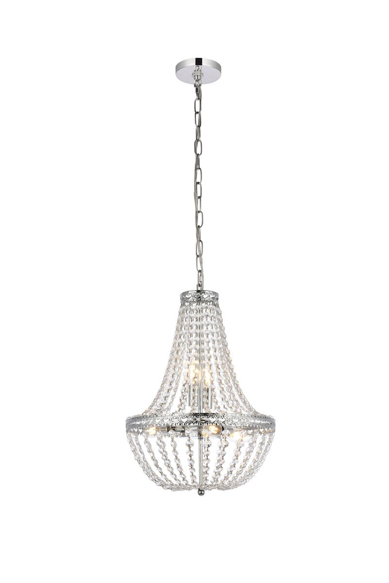 14 Inch Pendant In Chrome by Elegant Lighting