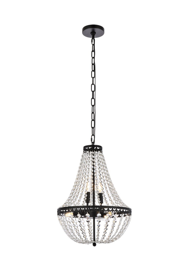 14 Inch Pendant In Black by Elegant Lighting
