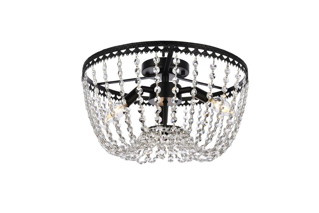 16 Inch Flush Mount In Black