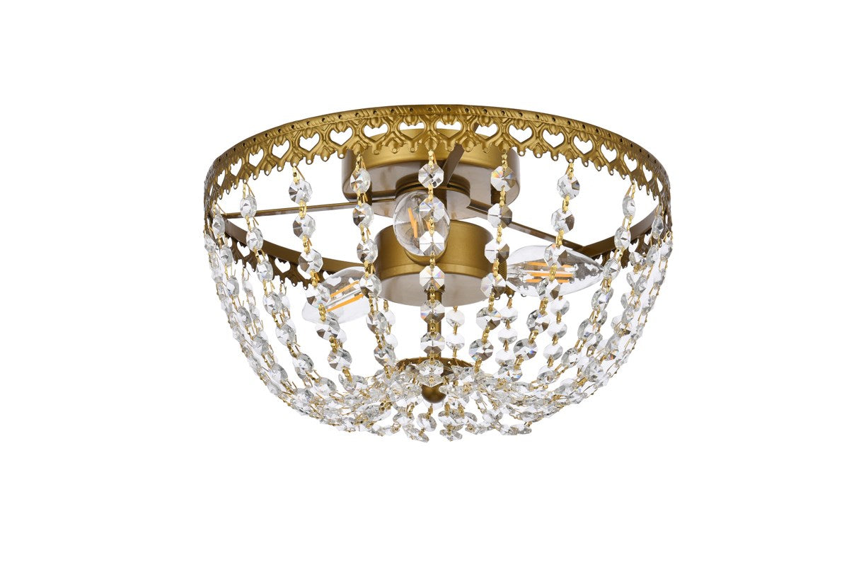 12 Inch Flush Mount In Brass