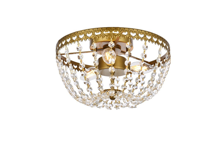 12 Inch Flush Mount In Brass