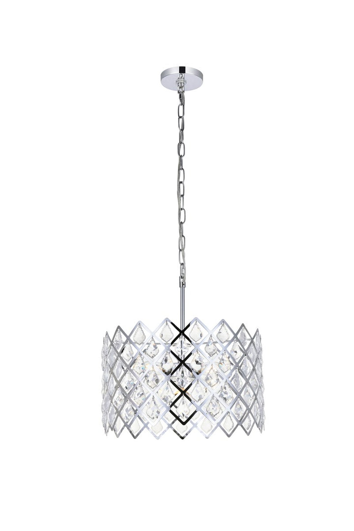 16 Inch Pendant In Chrome by Elegant Lighting