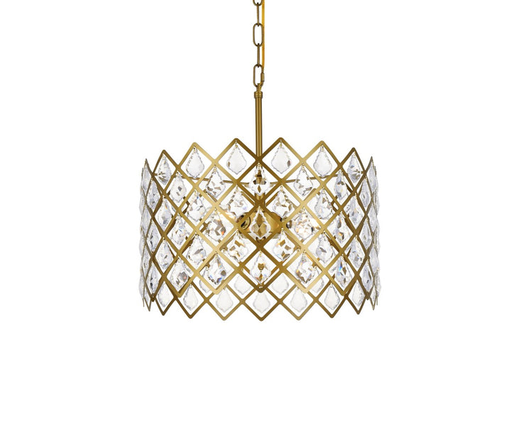 16 Inch Pendant In Brass