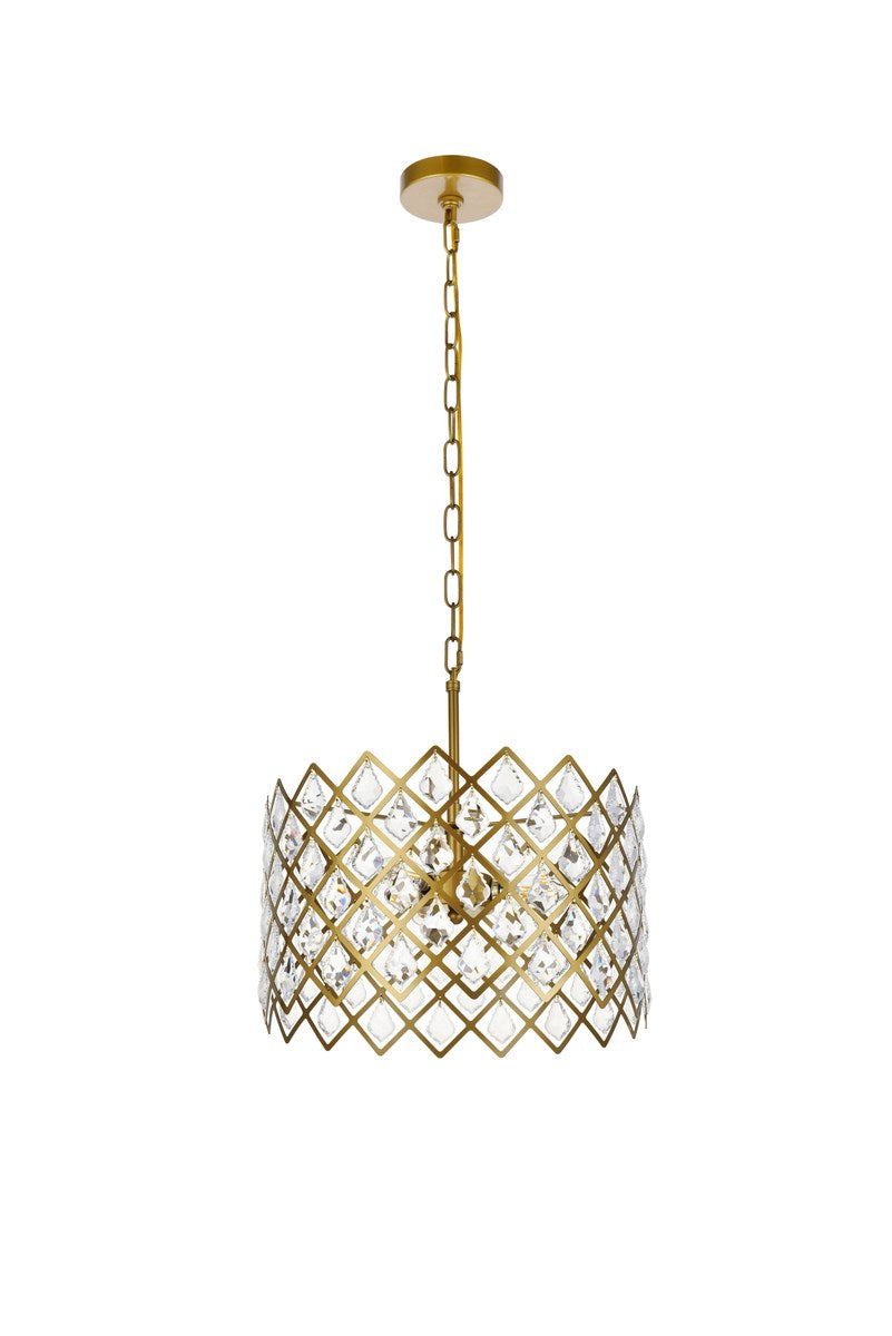 16 Inch Pendant In Brass