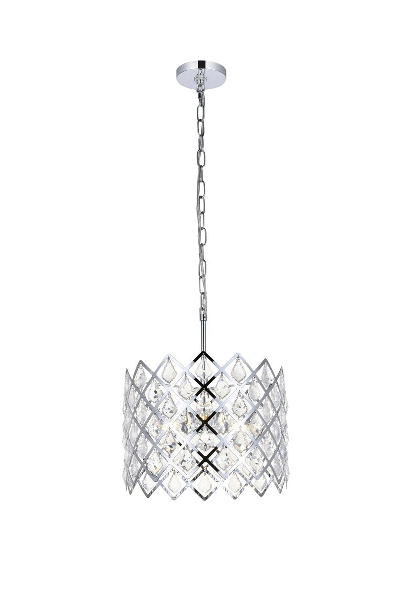 13 Inch Pendant In Chrome by Elegant Lighting