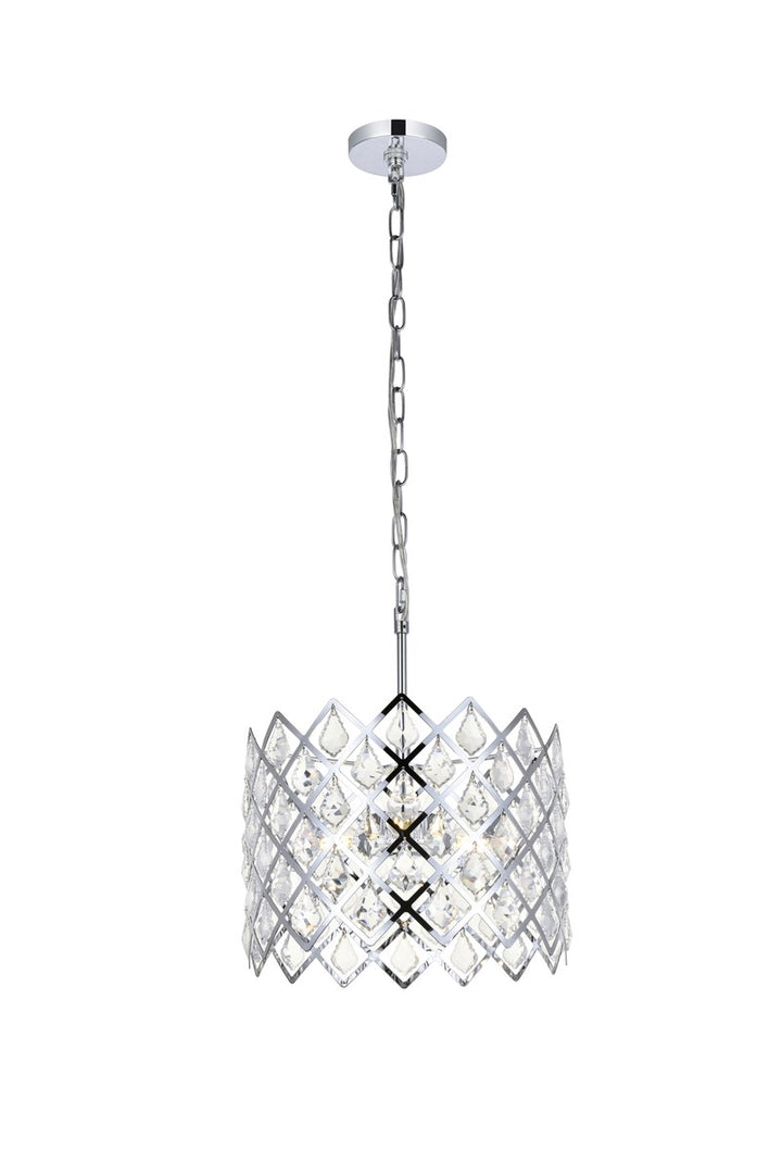 13 Inch Pendant In Chrome by Elegant Lighting