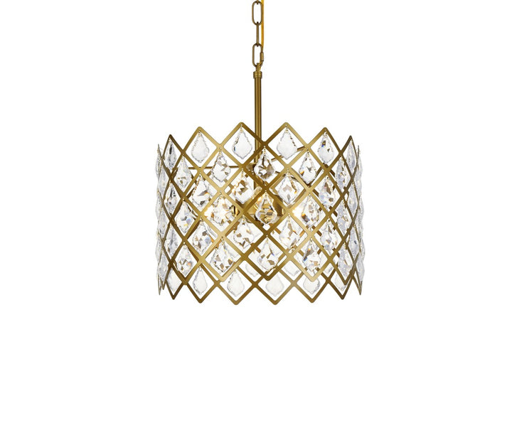 13 Inch Pendant In Brass