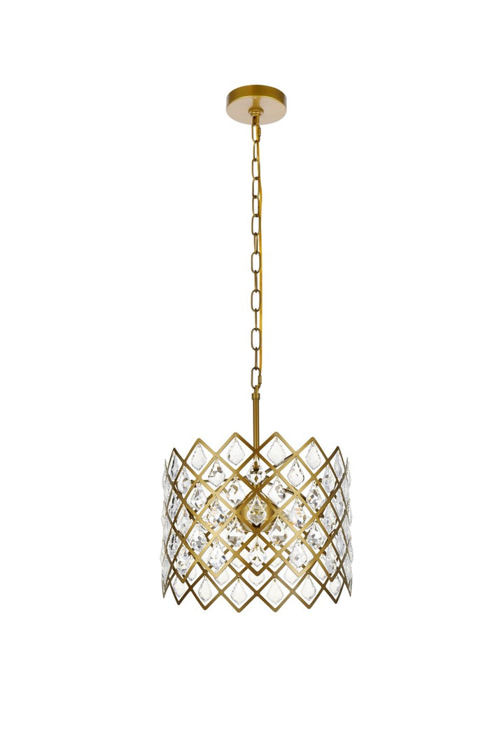 13 Inch Pendant In Brass