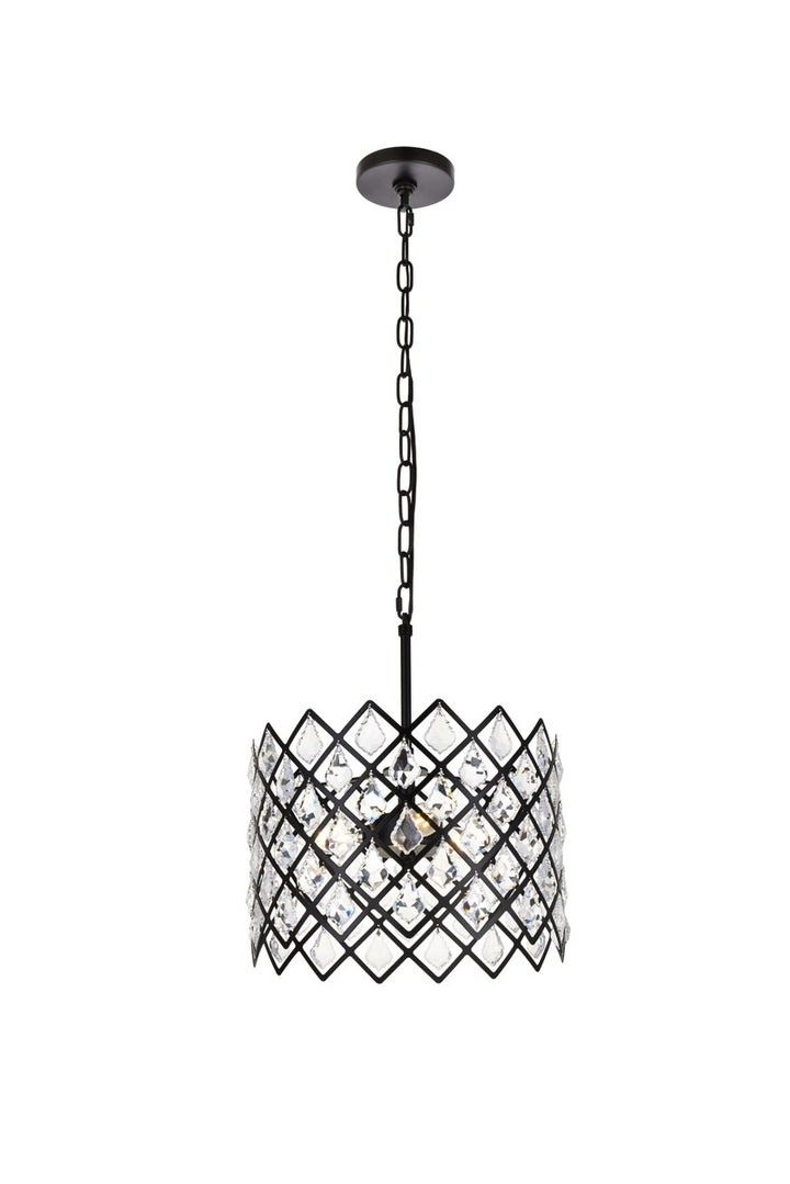 13 Inch Pendant In Black by Elegant Lighting