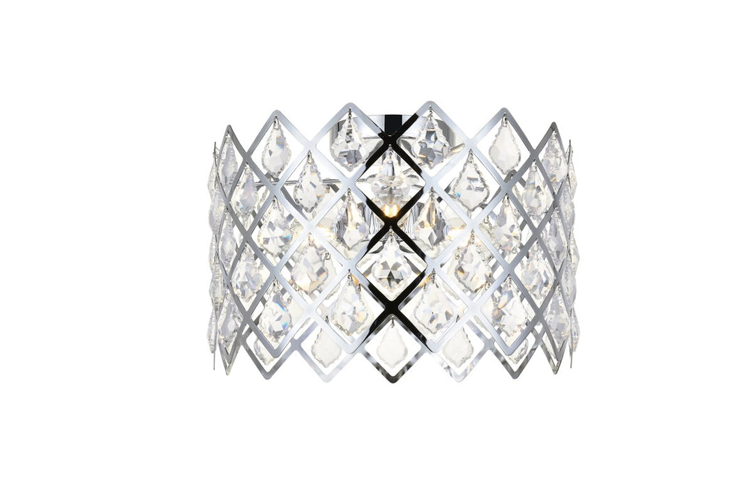 13 Inch Flush Mount In Chrome by Elegant Lighting