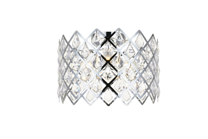 13 Inch Flush Mount In Chrome by Elegant Lighting