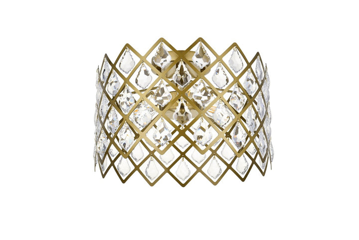 13 Inch Flush Mount In Brass