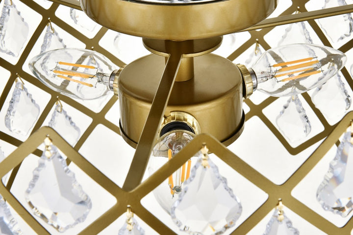 13 Inch Flush Mount In Brass