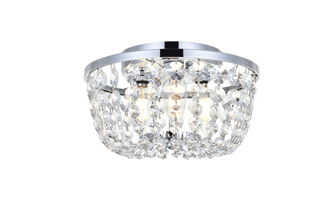 10 Inch Flush Mount In Chrome by Elegant Lighting