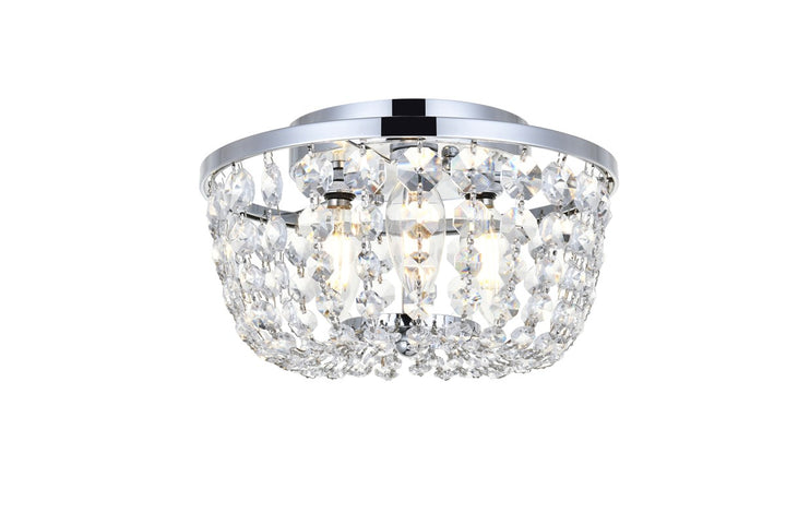 10 Inch Flush Mount In Chrome by Elegant Lighting