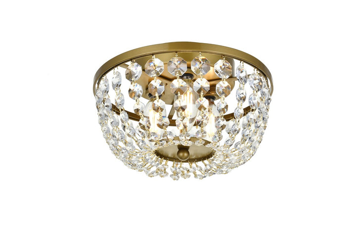 10 Inch Flush Mount In Brass