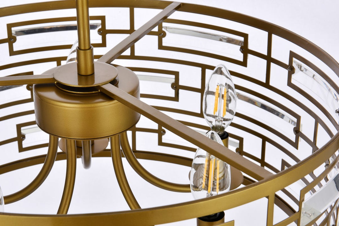 18.5 Inch Pendant In Brass