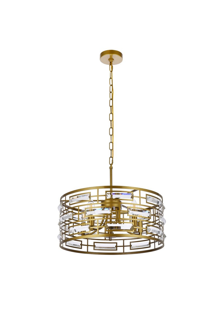 18.5 Inch Pendant In Brass