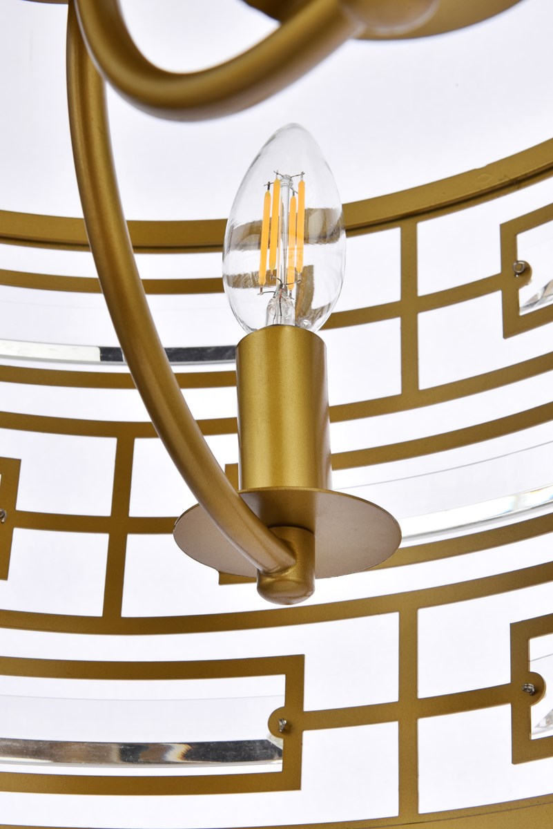 16.5 Inch Pendant In Brass