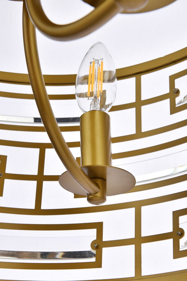 16.5 Inch Pendant In Brass