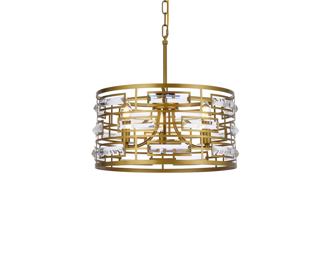 16.5 Inch Pendant In Brass