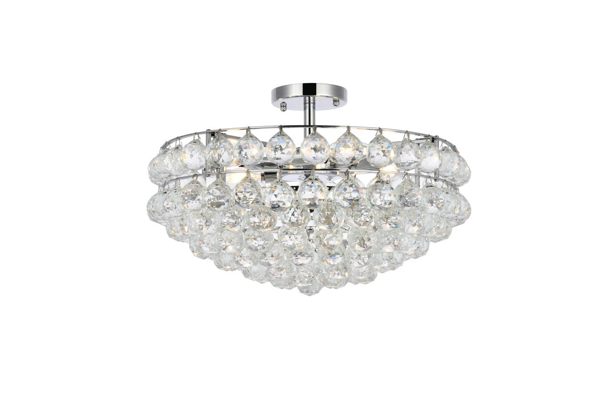 20 Inch Flush Mount In Chrome by Elegant Lighting