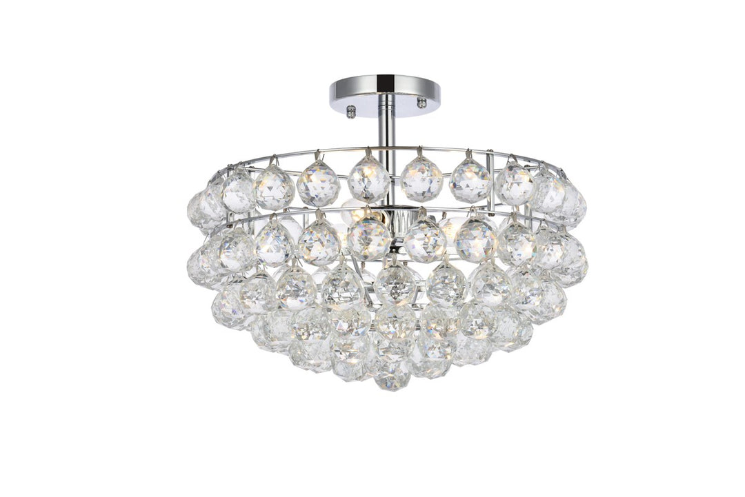 16 Inch Flush Mount In Chrome by Elegant Lighting