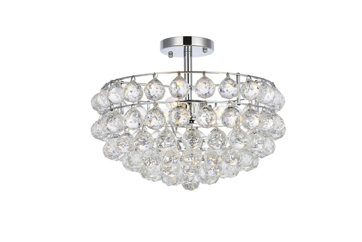 16 Inch Flush Mount In Chrome by Elegant Lighting