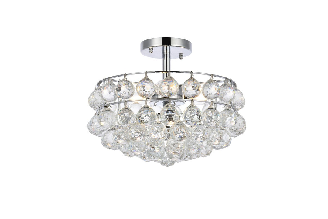14 Inch Flush Mount In Chrome by Elegant Lighting