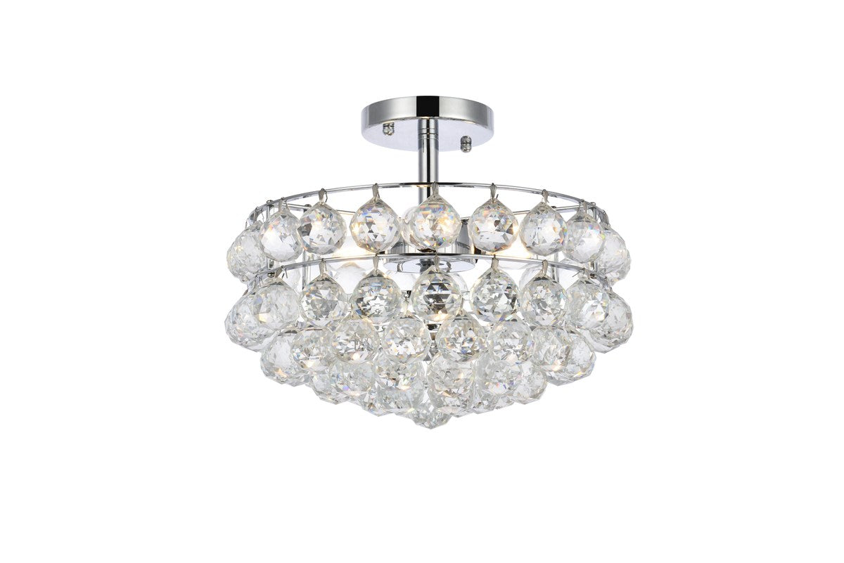14 Inch Flush Mount In Chrome by Elegant Lighting