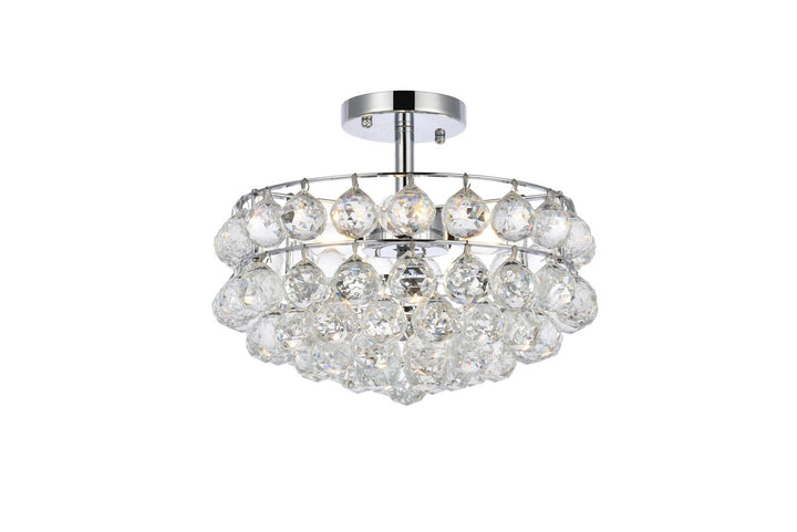 14 Inch Flush Mount In Chrome by Elegant Lighting
