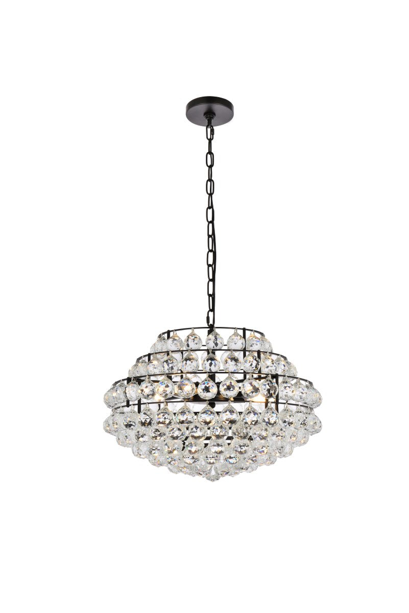 20 Inch Pendant In Black by Elegant Lighting