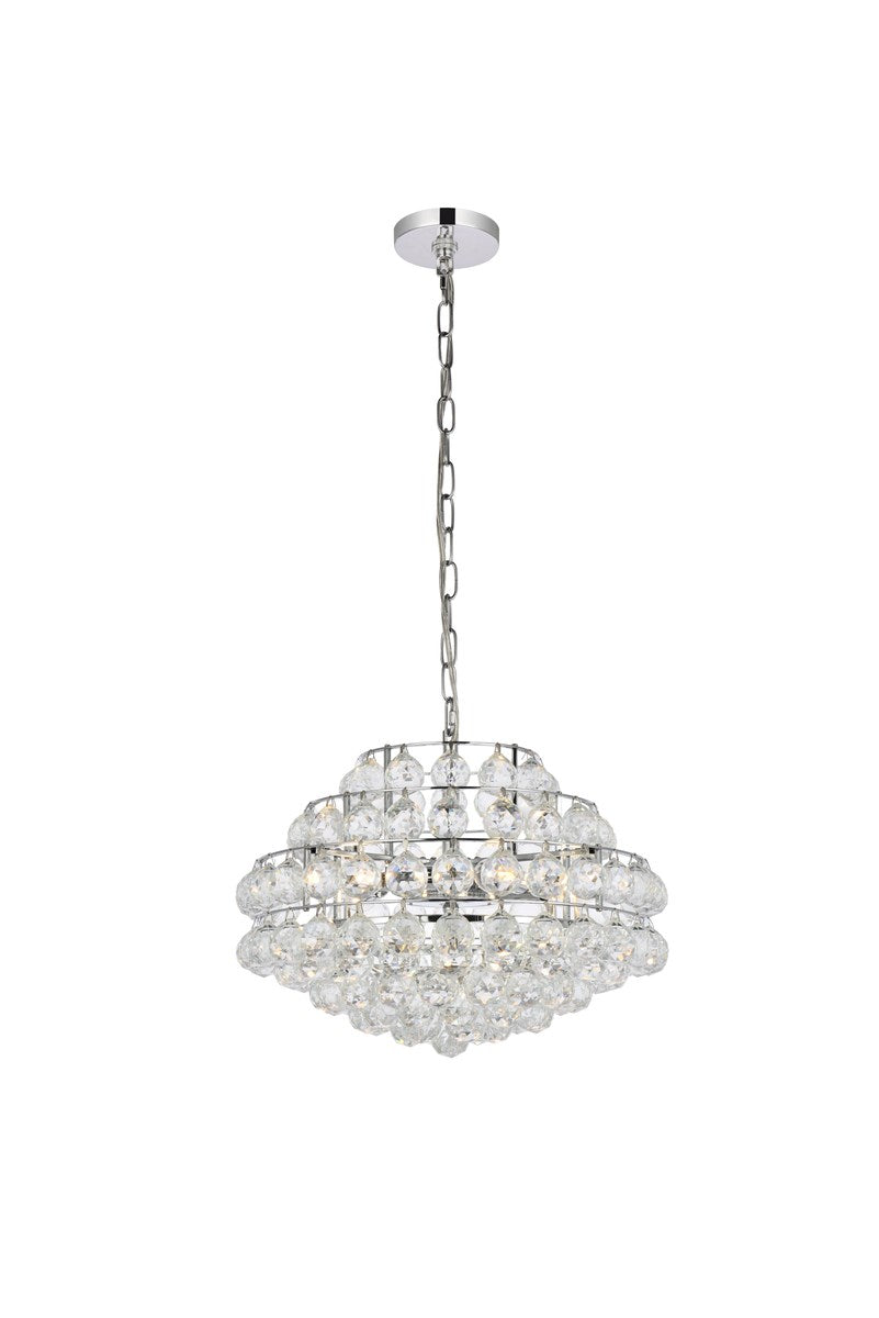 18 Inch Pendant In Chrome by Elegant Lighting
