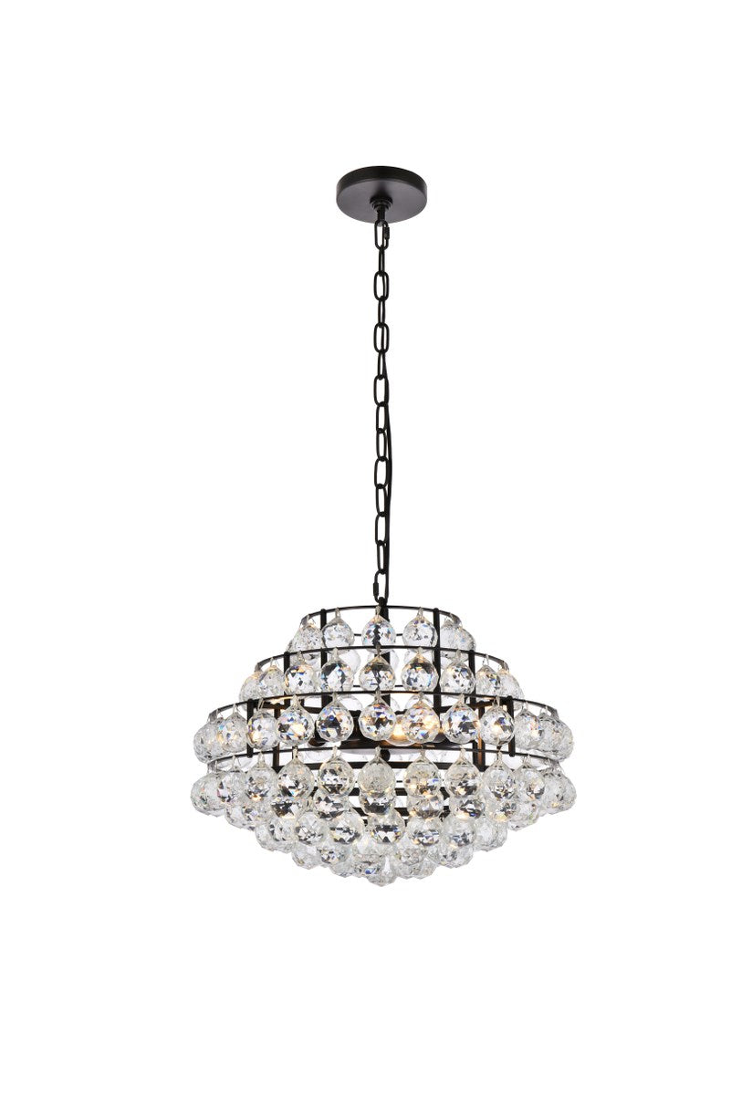 18 Inch Pendant In Black by Elegant Lighting